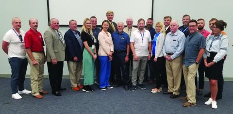 Sentinel Photo/Mike Reddell An Estonian delegation visited Matagorda County last week, and heard from local leaders at CED and toured STP.
