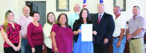 Sentinel Photo/Mike Reddell Commissioners Court approved a proclamation declaring October 2023 as Domestic Violence Awareness Month in Matagorda County.