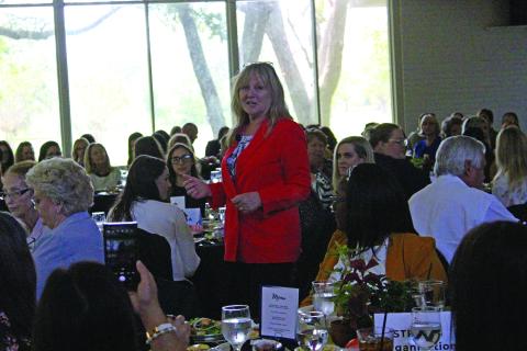 Sentinel photo/Jessica Shepard STP Chief Nuclear Officer Kym Harshaw spoke about her inspiration and drive during the first-ever "Women In Touch Initiative" luncheon Sept. 28. The next WITI luncheon is slated for January 2024.