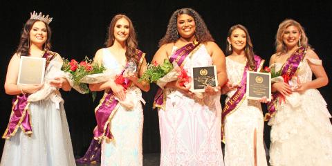 Sentinel photo/Jessica Shepard Above, the Bay City Lions Club 2023 Rice Festival Queen is Hope Cornett who was crowned Oct. 14. Her court features 1st runner-up Megan Moya, 2nd runner-up Anavie Bryant, 3rd runner-up Leslie Murillo, and 4th runner-up Sierra Fernandez.