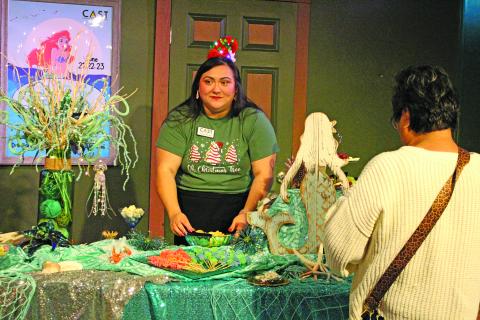Sentinel Photo/Jessica Shepard Community Actors of South Texas (CAST) Board Member Victoia Mitchell explained what to expect for "The Little Mermaid Jr." as part of CAST's summer student workshop program next year during CAST's annual "Premiere" event last week. The 2024 production season includes several musicals, comedies, and a murder mystery showcase. 