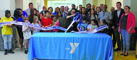 Sentinel Photo/Jessica Shepard The Bay City YMCA Program Center partnered with the Bay City Chamber of Commerce & Agriculture to celebrate its grand opening with a ribbon-cutting ceremony, on March 11. Bay City YMCA currently has an after-school program located on Tenie Holmes, Linnie Roberts, and Cherry Elementary campuses.