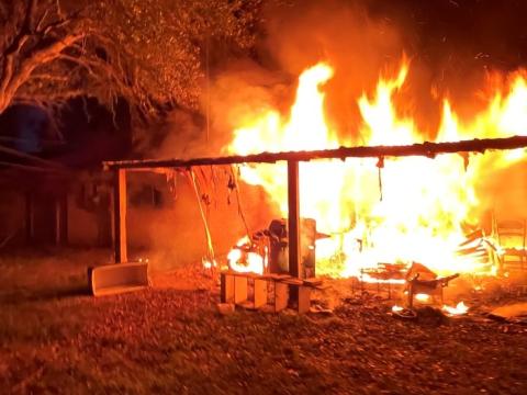 Fire Marshal Dan Shook photo A fire at 4703 Hiram Brandon last week was ruled accidental after a man was frying fish and oil spilled over onto the county causing the kitchen to catch fire.