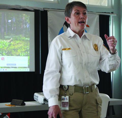 Sentinel Photo/Jessica Shepard Texas Division of Emergency Management Region 4 Section Chief Michelle Ellis