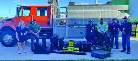 Tenaris photo The TenarisBayCity firefighting team recently donated cribbing and blocking equipment to the Van Vleck Volunteer Fire Department, which helps reduce the risk of equipment failure when operating lifting tools. We’re proud to be able to give back to our local volunteer fire departments to show our appreciation for keeping our community safe!