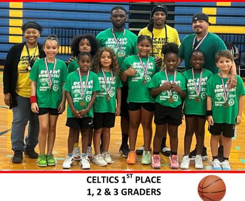 Contributed photo The Celtics (1st through 3rd graders) won first place at the annual Bay City Little Dribblers Tournament on July 20 at Bay City High School.