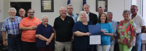 Courtesy photo/Amanda Campos Members of Matagorda County Historical Commission (MCHC) were recognized for receiving the Texas Historical Commission’s Distinguish Service Award by Commissioners Court at its meeting Monday, Aug. 26.