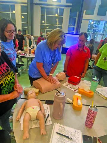 BCPD photo JP 2 Suzanne Sullivan recently trained the Matagorda ISD staff on Stop the Bleed, Narcan, and CPR. The district said, “We learned so much and had tons of fun!”