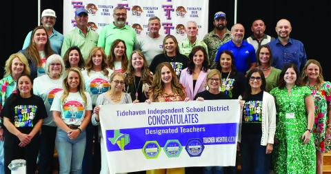 Sentinel Photo/Jessica Shepard Tidehaven ISD recognized 18 teachers with the "Teacher Incentive Allotment" program during the regular school board meeting on Monday, Aug. 12. 