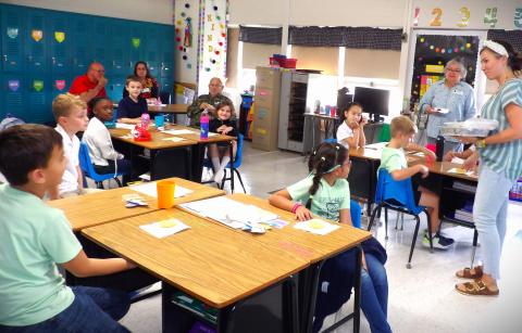Photo by Rhonda Westbrook Happy belated Grandparents Day from Holy Cross Catholic School! There were plenty of smiles as the HCCS students shared some delicious cookies and their most recent schoolwork with their special guests. 