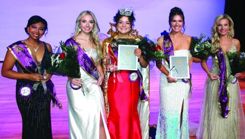 Sentinel photo/Jessica Shepard The Bay City Lions Club 2024 Rice Festival Queen is Victoria Sliva (center). Her court features 4th runner-up Tatiana Sanchez, 3rd runner-up Paislei Lee, 1st runner-up Kaylee Spencer, and 2nd runner-up Meredith Williams. The queen was crowned Saturday, Oct. 12.