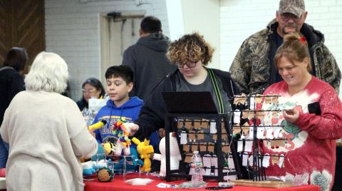Sentinel photo/Jessica Shepard Franternal Order of Eagles’ Christmas Market on Saturday Dec. 7 drew an impressive crowd of holicay shoppers