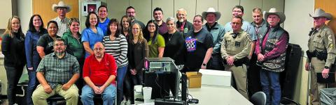 Courtesy photo As the county continues to navigate cybersecurity challenges, County Judge Bobby Seiferman shared this photo late last week showing “the exceptional teamwork exhibited by our county employees in helping one another.” On Monday morning, all county offices reopened with limited services, and “our team has been working diligently around the clock to rapidly restore the county's operations,” the judge said.