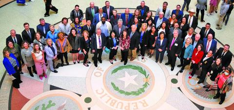 Contributed photo Matagorda County Day in Austin participants in capitol rotunda prior to legislature and staff visits Tuesday, March 18.