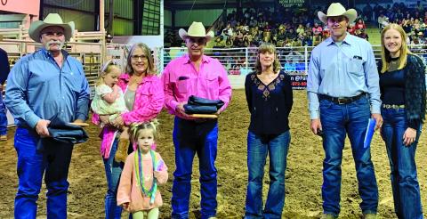 Contributed photo EDITOR’S NOTE: This award was presented at last year’s Matagorda County Fair & Livestock Show Junior Livestock Auction. The 2024 “Cattlemen of the Year” title was awarded last March to two brothers who are lifelong residents of Matagorda County, Jay and Scott Ledwig.