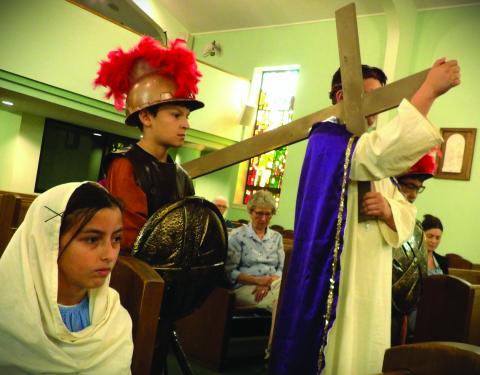 Holy Cross Catholic School photo Holy Cross Catholic School takes pride in its 4th and 5th grade students for their incredible performance of the Living Stations of the Cross April 17. Their heartfelt portrayal, reverence, and deep understanding of the story made this a powerful and emotional experience for everyone in attendance. What a beautiful reminder of the meaning of this season.