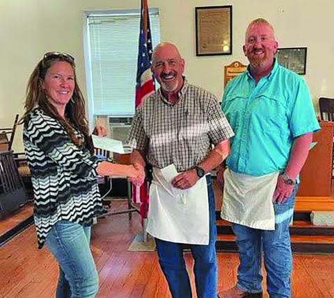 Contributed photo Matagorda ISD teacher Rachel Roehler on received an award from the Matagorda Masonic Lodge #7.