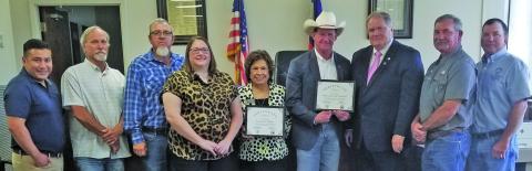 Sentinel Photo/Mike Reddell Commissioners Court approved a state Senate Resolution designating Matagorda County as the Official Birding Capital of Texas at the court’s meeting June 9.