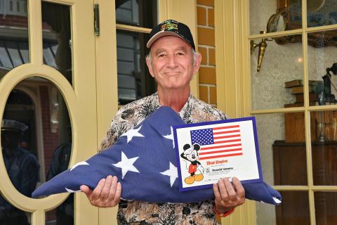 Contributed photo Don Simons was honored at the Disney Flag Retreat in Disney World in May.