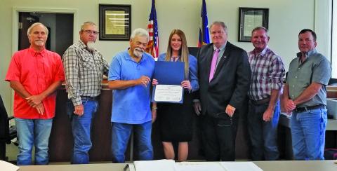 Courtesy Photo Commissioners Court accepted the 2024 Distinguished Service Award for the Matagorda County Historical Commission, which had two representatives present.