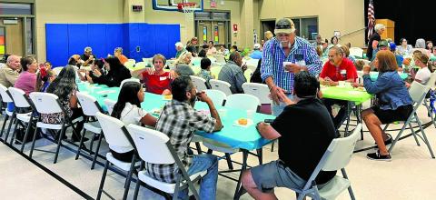 Contributed photo Blessing Elementary School celebrated Grandparents Day Sept. 5. The grandparents visited with their grandchildren, other grandparents and the school’s staff.