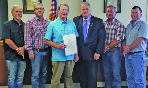 Sentinel Photo/Mike Reddell Commissioners Court approved a resolution Monday morning declaring Sept. 20 as “First Texas Navy Day” in Matagorda County.
