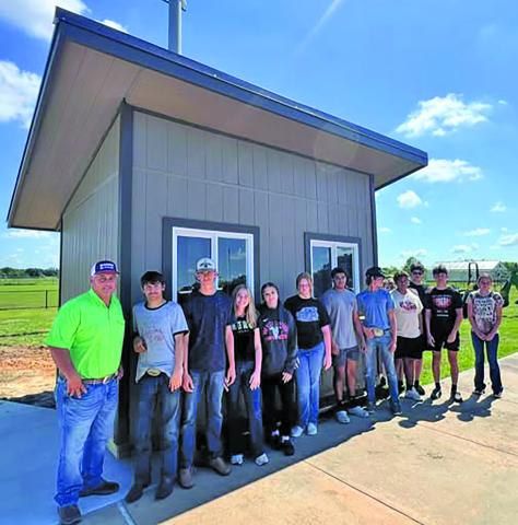Van Vleck FFA photo Mr. Brown and the Van Vleck FFA students kicked off this project during the first week of school. Their hard work shows in the new concession stand on the visitor side of Burl McKinney Stadium.