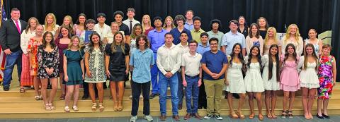 Contributed photo The Van Vleck Chapter of the National Honor Society recently inducted 30 new members into their organization. The NHS requires students to have a 4.75 GPA and show skills that pertain to the four pillars of the National Honor Society: Scholarship, Leadership, Character, and Service. They were selected unanimously by the faculty council. 