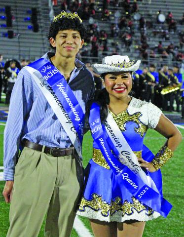 Sentinel Photo/Jessica Shepard Bay City High School's 2025 Homecoming King Sergio Rodriguez and Homecoming Queen Priscilla Martines were crowned during halftime festivities Friday, Sept. 26.