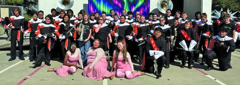 Courtesy photo Van Vleck High School Mighty Leopard Band students recently earned straight 1 superior ratings and the Sweepstakes award at contest.