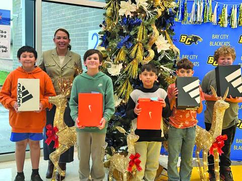 Rack Room Shoes invited Tenie Holmes Elementary School to join their Shoes That Fit program this school year. This program partners local Rack Room stores with local schools to provide brand-new shoes to students in need. The Bay City store will fundraise throughout the year, and those donations will be turned into gift cards that allow our campus staff to select shoes for students who need them most. Contributed photo