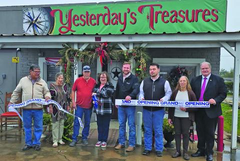 Contributed photo A recent ribbon cutting was held at Yesterday’s Treasures, a new antique shop in Bay City located at 1901 Avenue F. Owner is Whitney Crahen.
