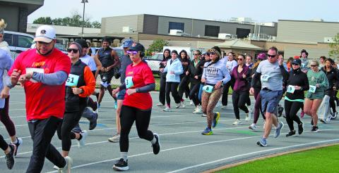 Sentinel Photo/Jessica Shepard Van Vleck ISD’s 5K Run/Walk in support of Jacob “Goose” Guzman’s battle with cancer drew about 100 people Saturday, Jan. 10, at Van Vleck High School’s Burl McKinney Field. The event featured a “Kids Race” with the 5K Run/Walk following.