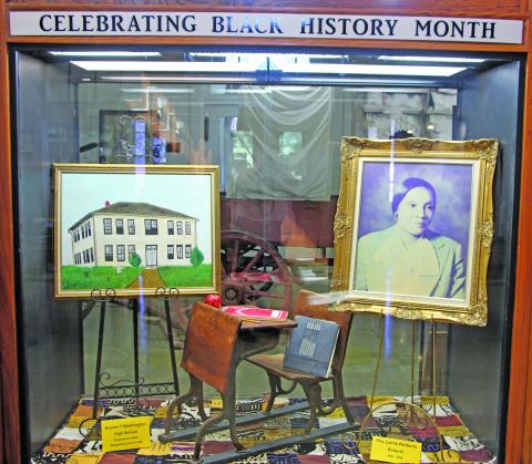 Sentinel Photo/Jessica Shepard Donnye Stone’s Celebrating Black History Month exhibit at Matagorda County Museum.