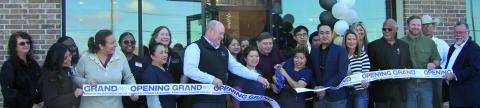 Sentinel Photo/Jessica Shepard Nail Spa Ribbon Cutting: Ann's Nails & Spa partnered with the Bay City Chamber of Commerce & Agriculture for a grand opening ribbon-cutting ceremony for its new location on Thursday, Jan. 29. The spa is located at 4020 7th Street in Bay City.
