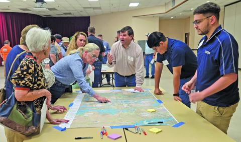 Sentinel photo/ Jessica Shepard About 100 Matagorda County residents attended the (TxDOT) “Bay City Relief Route Feasibility Study” last Thursday, Feb. 19.