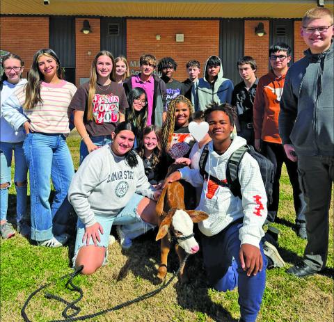 Van Vleck FFA photo Van Vleck FFA: Our Principles of Ag classes ended the week with some hands-on learning & caring for a newborn bottle calf!