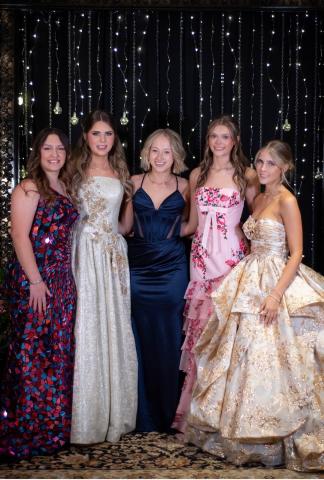 JSL photo Bay City Junior Service League represented its Senior Honorees at the Chairty Ball. Pictured, from left: Hannah Brietenkamp, daughter of Leslie and Brett Brietenkamp; Marin Bolton daughter of Tami Bolton and the late Les Bolton; Lexi Mitchell, daughter of Alyson and Craig Mitchell; Haylee Creager, daughter of Susan and Jonathan Fehmel; Ella Noster daughter of Laura and Robby Noster.