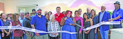 Sentinel Photo/Jessica Shepard The Collective Salon partnered with the Bay City Chamber of Commerce & Agriculture for a grand opening ribbon-cutting ceremony on Friday, April 10. The salon is at 2303 Avenue F in Bay City.