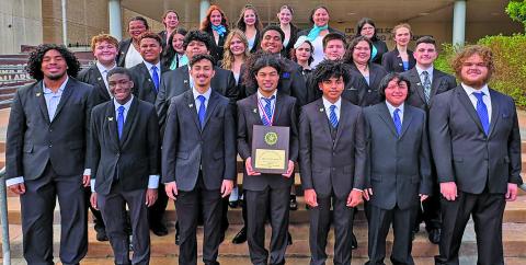 Contributed photo Bay City High School Dungeoneers are officially Area UIL One-Act Play Champions, and several team members were recognized for individual contributions on Saturday, April 11. The Dungeoneers will perform  "Anon(Ymous)" at the Region Championships at Tuloso Midway High School in Corpus Christi next Saturday, April 25.