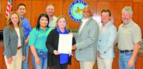 Sentinel Photo/Mike Reddell The City of Bay City proclaimed the Month of April 2026 as "Sexual Assault and Child Abuse Awareness Month, with members of Crisis Center of Matagorda and Wharton counties on March 24.