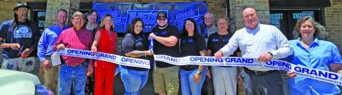 Bay City Chamber of Commerce & Agriculture photo Electric Designz Printing Co. partnered with the Bay City Chamber of Commerce & Agriculture for a grand opening ribbon-cutting ceremony for its second location on Thursday, May 14. The company is located at 2521 7th St. in Bay City.