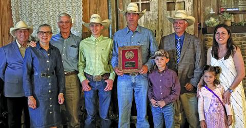 From Matagorda County Soil and Water Conservation District  Sneary Cattle Company was honored with First Place in the Conservation Rancher category. They were recognized at the Area 3 Conservation Awards Banquet on May 6, in George West. Sneary Cattle Company is Loy and Helen Sneary and their children - Adam and wife Alycia, and Shannon and husband Jim.