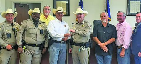 Contributed photo During Monday morning’s Commissioners Court meeting, Deputy Stephen Lang, Sergeant  Joel Wamget, and Deputy Corbin Montalvo were honored for their exemplary service. Their dedication and professionalism embody the commitment of the Matagorda County Sheriff’s Office to diligently protect and serve the residents of Matagorda County.   
