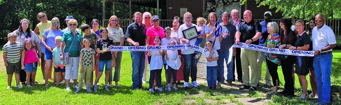Courtesy photo Bay City Chamber of Commerce & Agriculture and Anchor Point Academy hosted a ribbon cutting last week at the Matagorda County Birding Nature Center (MCBNC) in Bay City, Anchor Academy is Bay City’s newest nature-based private school on 35 acres at MCBNC. The academy is a fully accredited Christian microschool enrolling K-6 full & part-time students in its individualized, project-based program. 