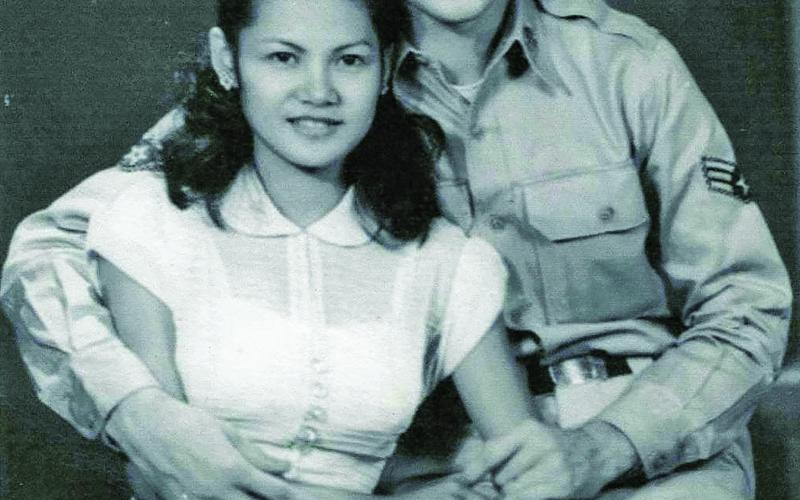 Vicky &amp; husband Lee shortly before their marriage and his return from the Philippines to the U.S.