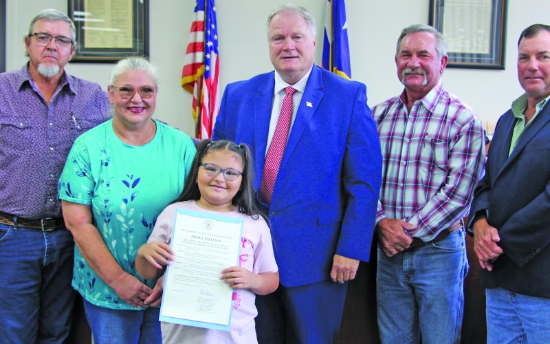 Matagorda County Commissioners Court declared the month of June 2026 as Myasthenia Gravis Awareness Month at the court’s regular meeting Monday. The disease causes weakness in the voluntary muscles of the body and affects individuals of all ages, genders and backgrounds.  Sentinel photo/Mike Reddell
