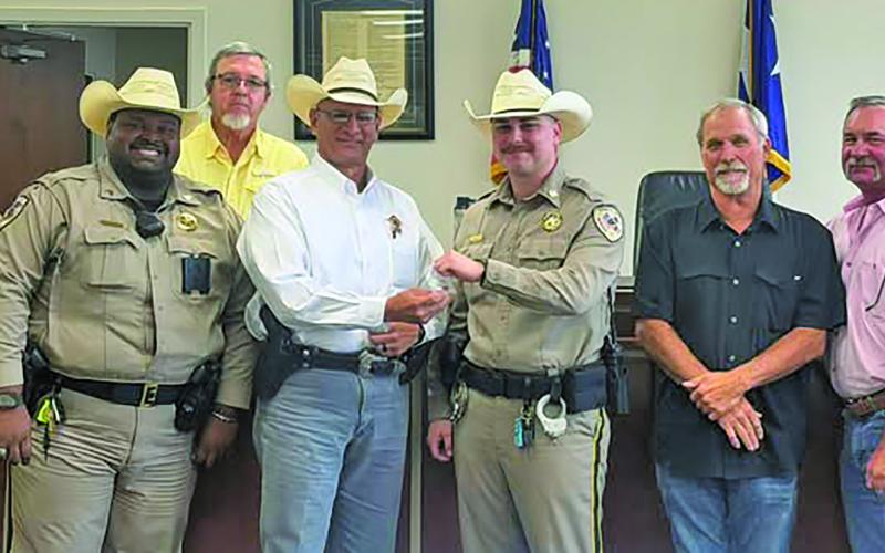 Contributed photo During Monday morning’s Commissioners Court meeting, Deputy Stephen Lang, Sergeant  Joel Wamget, and Deputy Corbin Montalvo were honored for their exemplary service. Their dedication and professionalism embody the commitment of the Matagorda County Sheriff’s Office to diligently protect and serve the residents of Matagorda County.