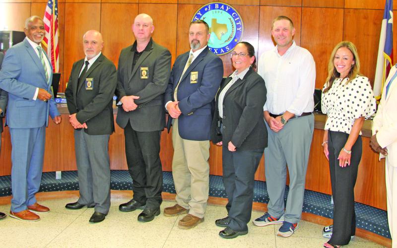 Bay City Police Department personnel were recognized for outstanding work and achievements within the Narcotics Division at council’s June 23 meeting. Narcotics Officers conducted a successful, multi-jurisdictional operation that prevented a significant quantity of fentanyl from reaching the streets of Bay City. Sentinel Photo/Mike Reddell