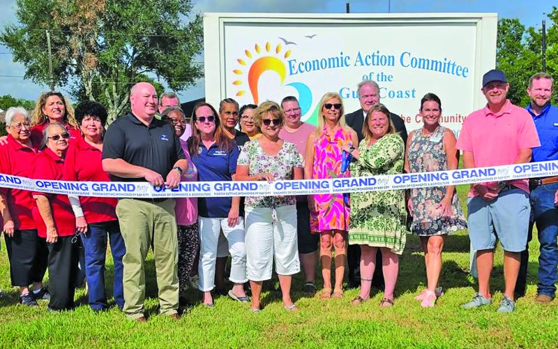Contributed photo Bay City Chamber of Commerce &amp; Agriculture recently celebrated the Economic Action Committee of the Gulf Coast with their Grand Reopening of the Senior Citizen Center.
